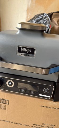 Pre-owned Ninja Woodfire 7-in-1 Outdoor Grill, Master Grill, BBQ Smoker, & Outdoor Airfryer with Woodfire Technology, OG701 Asking price is $225 obo  