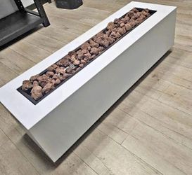 48 inch rectangular propane gas fire pit table , outdoor modern firepit for patio garden and backyar