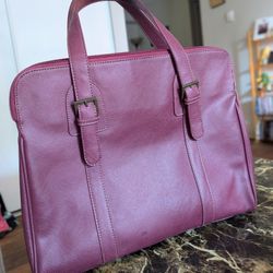 Tote Bag Red Faux Leather Purse