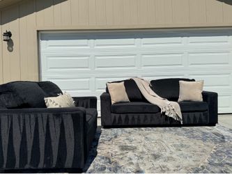 Living spaces dark gray couch set DELIVERY AVAILABLE