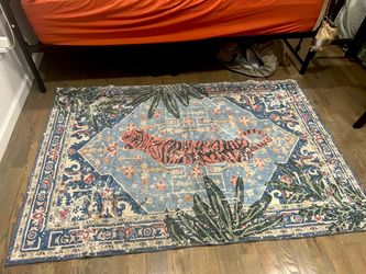 Washable Tiger Area Rug