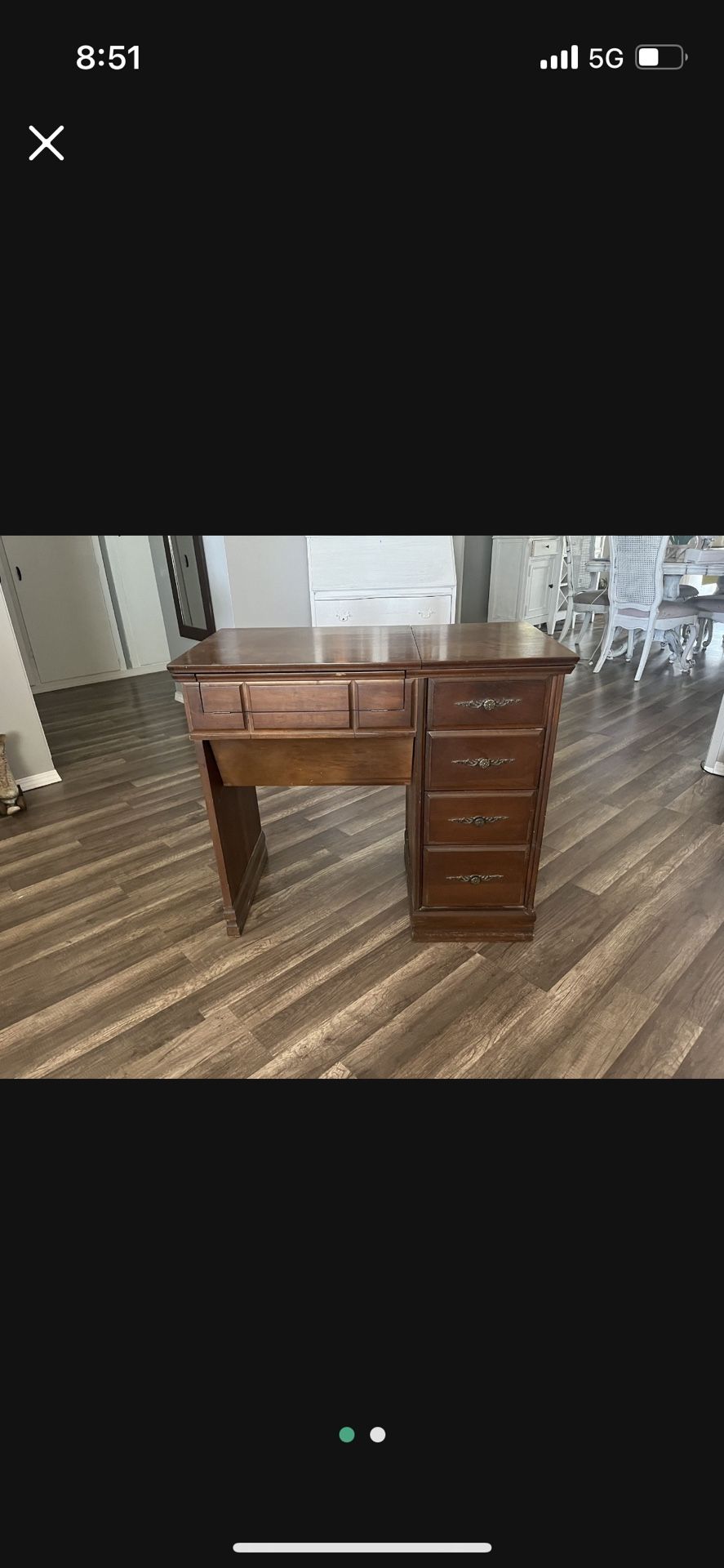 Antique style sewing desk