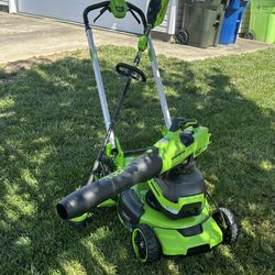 Greenworks 60V Mower String Trimmer & Blower 