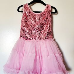 Sequins Pink Little Girl Dress, 3T/4T
