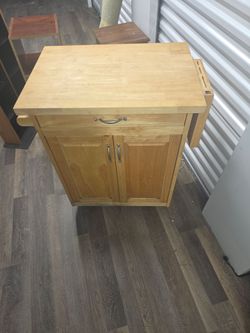 Wooden Cabinet on Casters