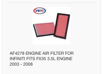 2003-2008 Infinity FX engine filter