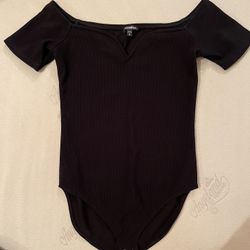Small Express Bodysuit Ribbed With Sweetheart Neck 