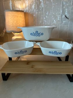 Corning Ware Blue Cornflower Casserole Dish Set of 3