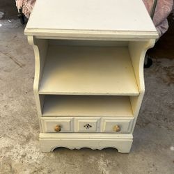 Very Cute, White Distressed, Nightstand