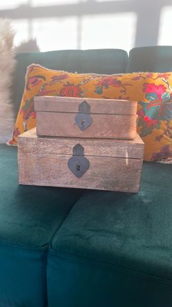 Wooden Decorative Boxes- Set Of 2