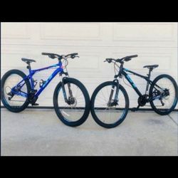 2 X GT Mountain Bikes Size Medium And Large Wheels 27.5 Speeds 24