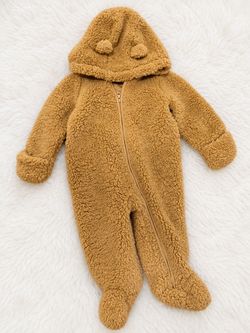 Gap Baby Gear Sherpa Bear-Style Hooded Jumpsuit