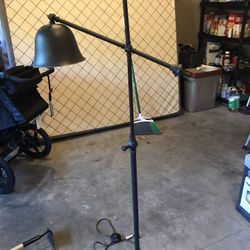 Brown Vintage Brass Lamp