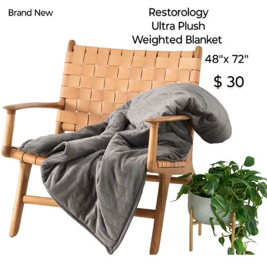Brand New Restorology Ultra Plush Minky Cover Weighted Blanket