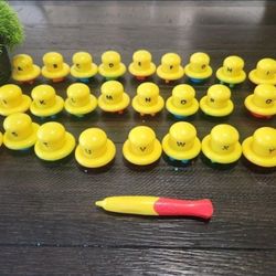 Playdoh alphabet stamp