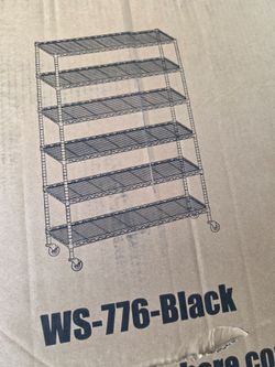 5 Shelf Black Wire Stoorage Rack NEW