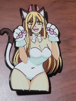Power Enamel Pin - Chainsaw Man Anime Cat Suit Waifu Collectible