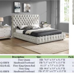 Queen New Style Bed.  Bed Only.  