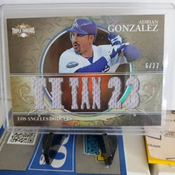 Dodgers Adrian Gonzalez Jersey Card
