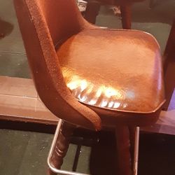 (5) Brown Bar Stools chairs 