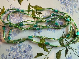 Green beaded necklace