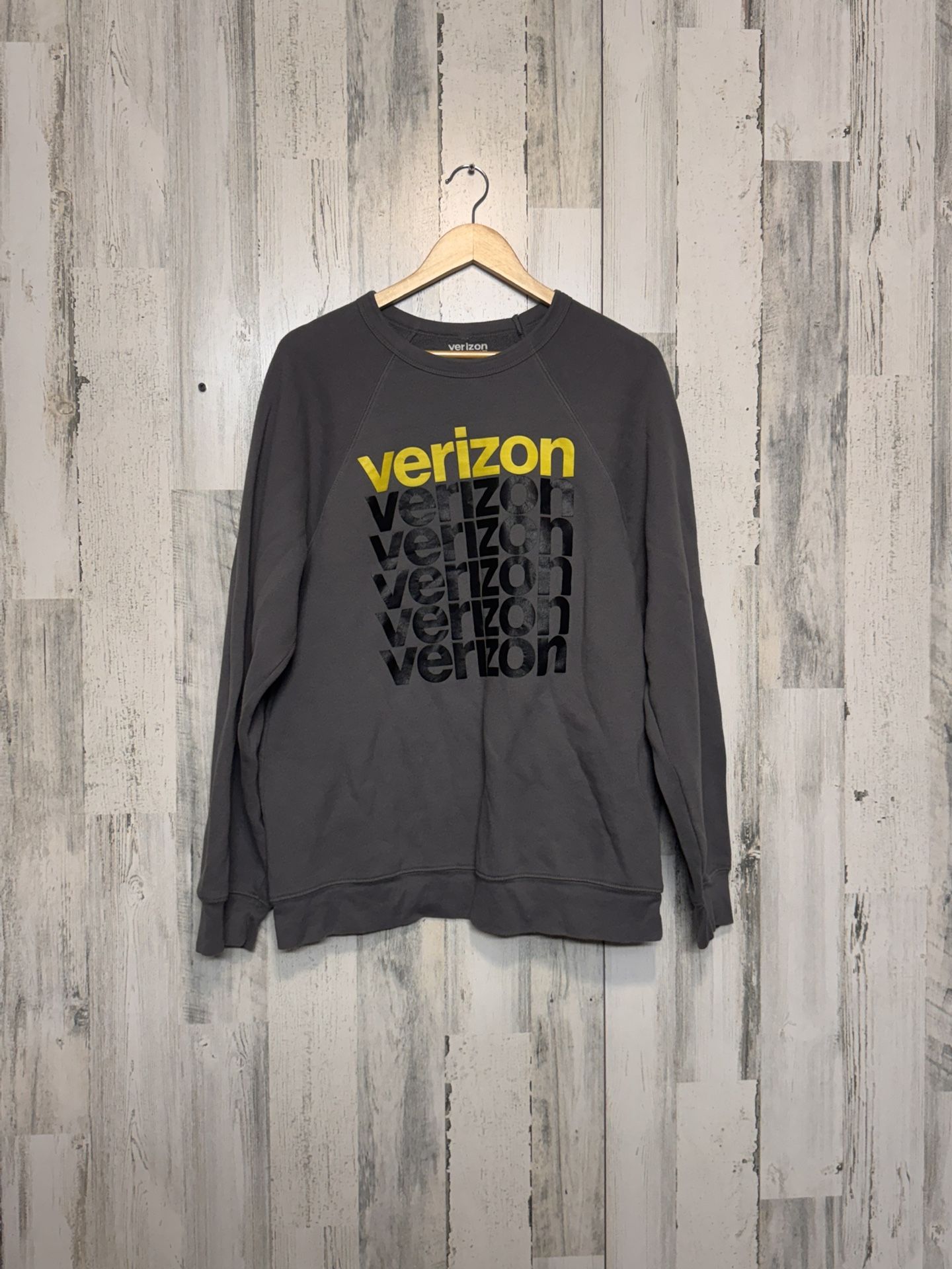 Verizon Logo Sweatshirt Gray XL Unisex