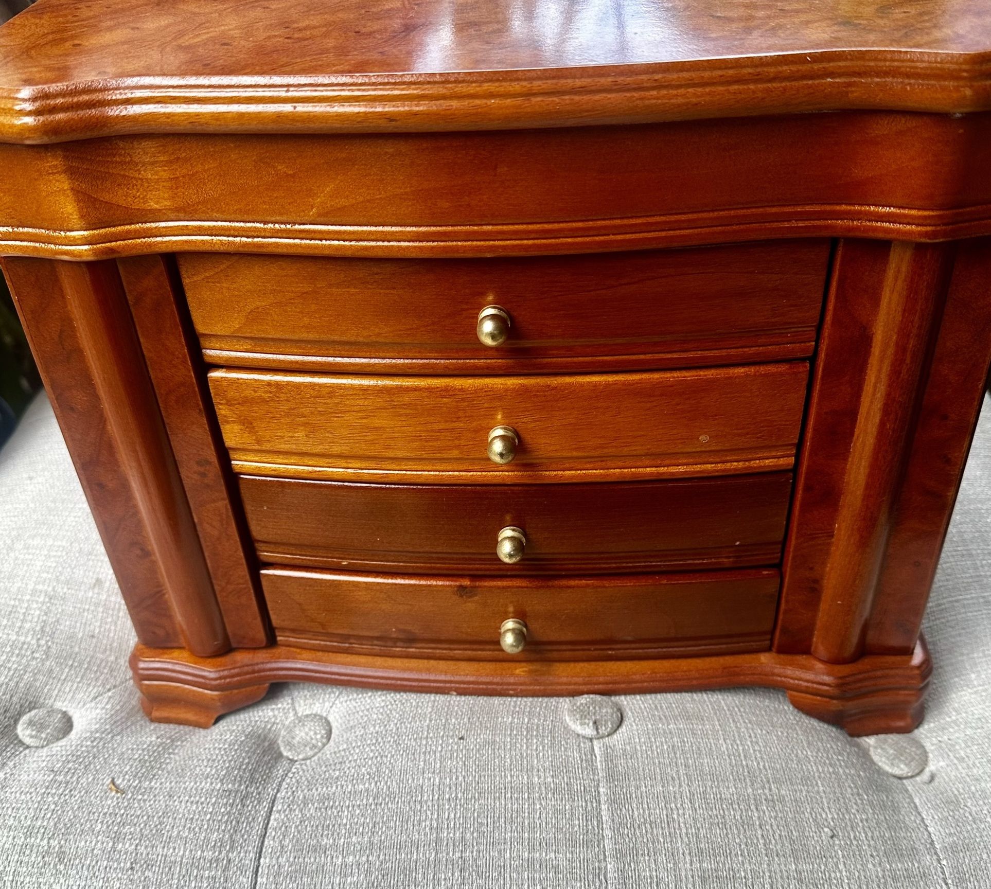 Table Top Jewelry Armoire Quality Wood