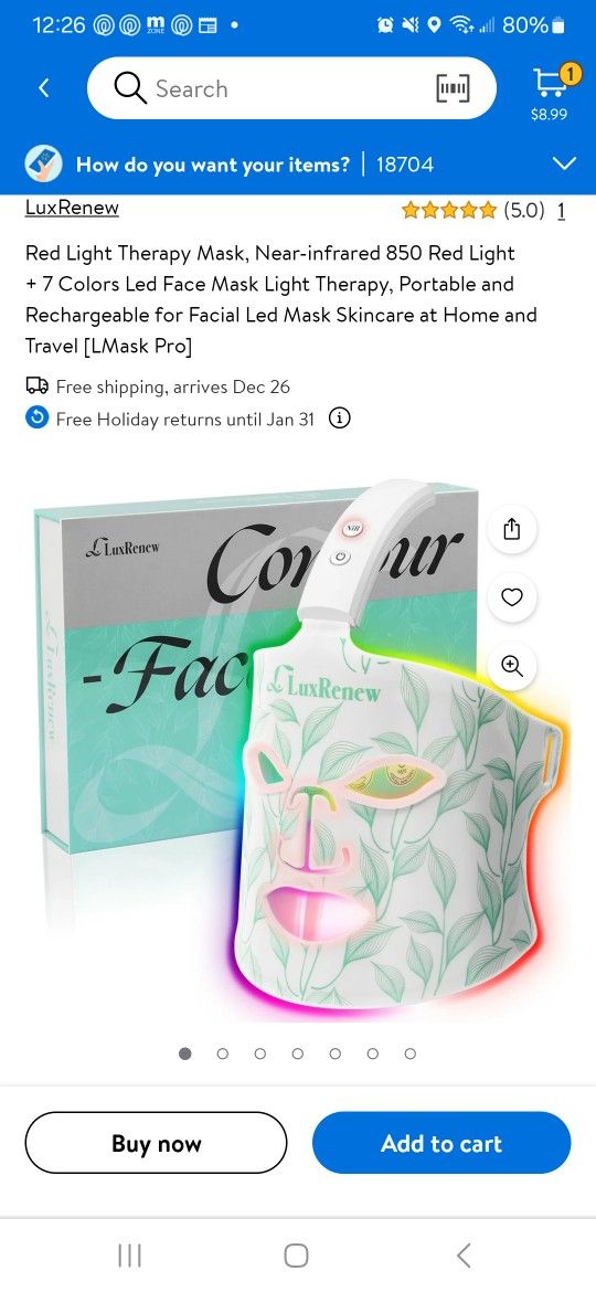 LED facemask