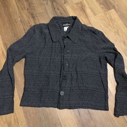 Black short crop top or light jacket size Small