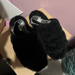 fluffy yeah ugg slides 
