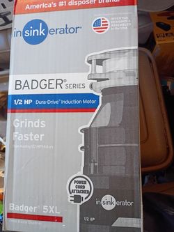 Badger 5xl 1/2hp garbage disposal