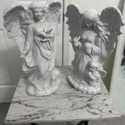 ✨ Beautiful Ceramic Angel Statues – Set of 2 ✨