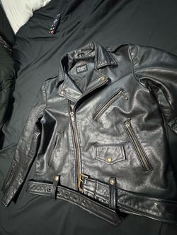 STRAIGHT TO HELL LEATHER JACKET