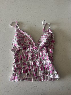 Floral Smocked Ruffle Cami Top