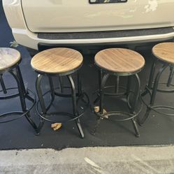 Bar Stools -Set Of 4, Adjustable Height 