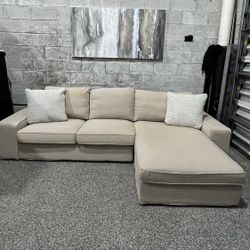 Beige Comfortable Sectional 