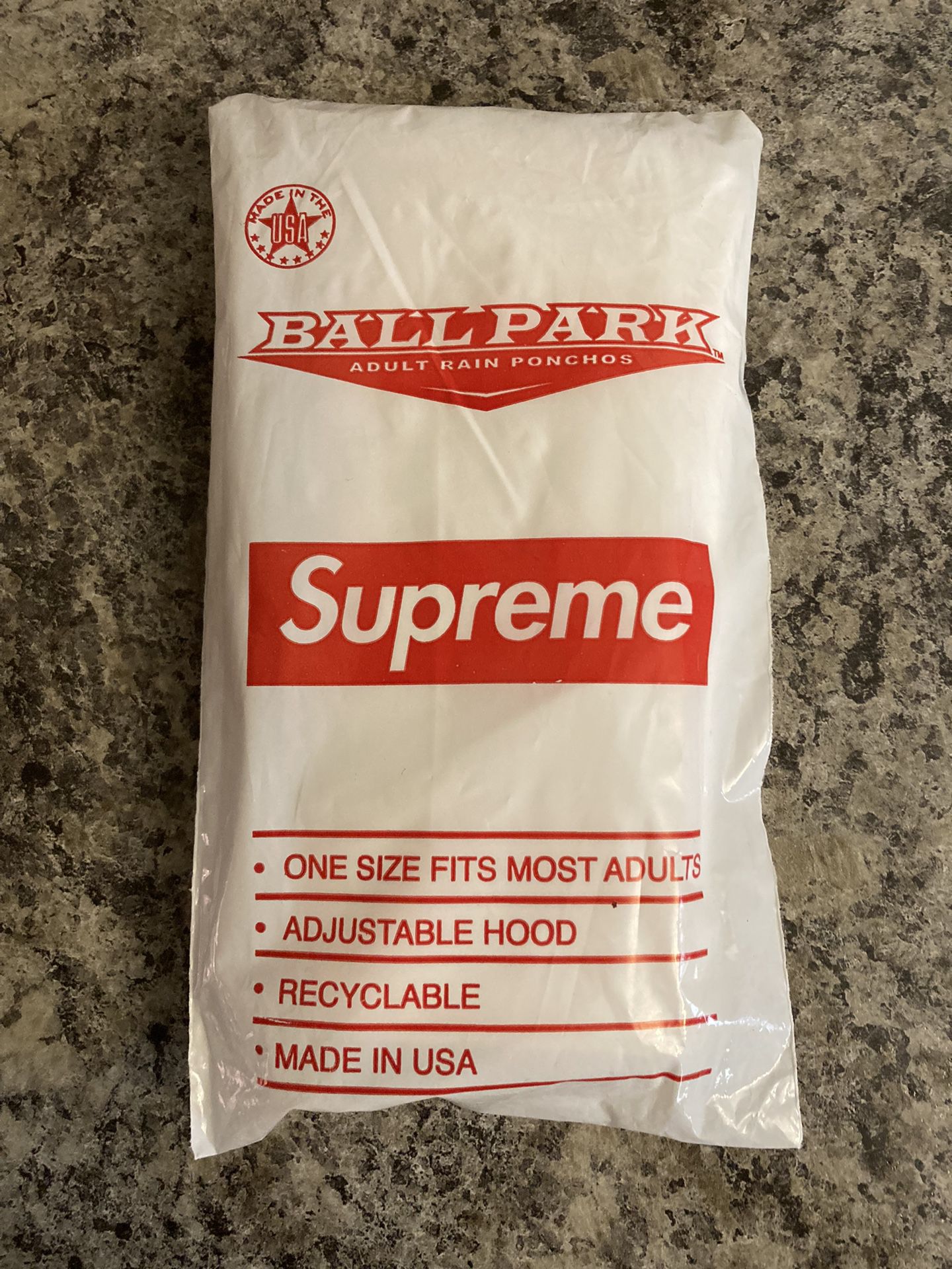Supreme Ballpark Poncho Brand New Sealed