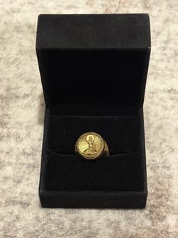 Stussy 40th Anniversary Gold Ring 18k Gold Plated (like new)