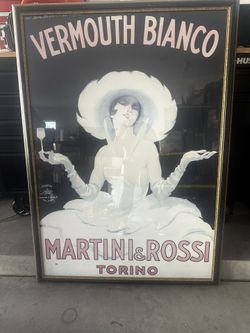 Vintage Framed Vermouth Poster 