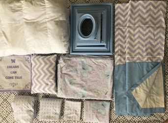 18 piece Pottery Barn & Etsy Custom Girls Twin Complete Bedroom Set