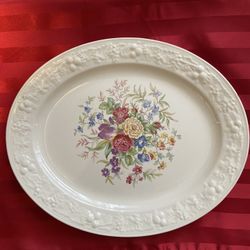 Vintage Floral Homer Laughlin Serving Platter