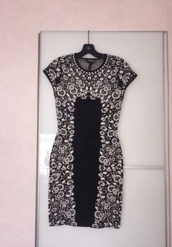 Print BCBG dress.