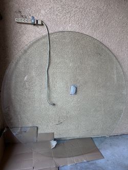 Round glass table