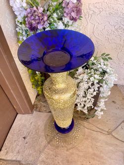 Glass Birdbath