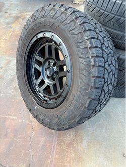 Colorado 18” rims and tires. KMC Toyo