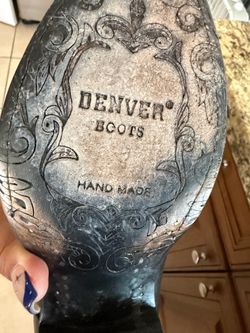 Denver boots man handmade paint black