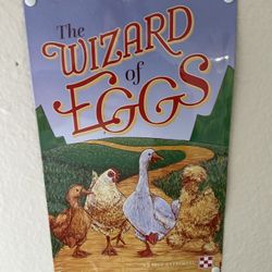 The Wizard Of Eggs Metal Poster Decor