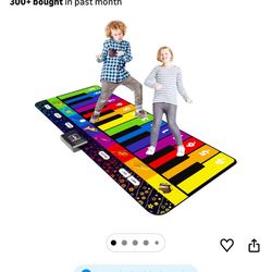 Gigantic Keyboard Playmat 6 ft Rainbow Piano Mat for Kids