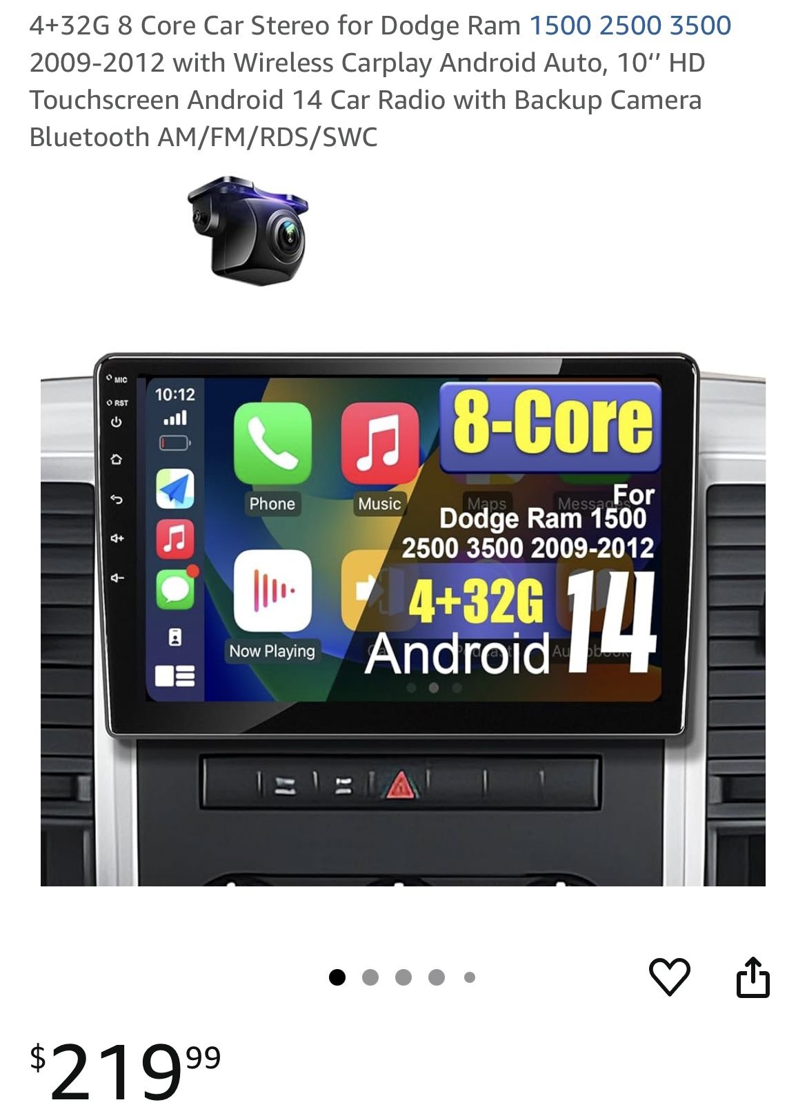 4+32G 8 Core Car Stereo for Dodge Ram