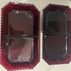 2 Avon 1876 Cape Cod Relish Dishes 